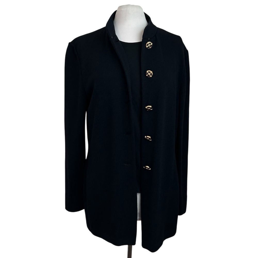 Vintage St. John Collection Black Santana Knit Blazer Size 12
